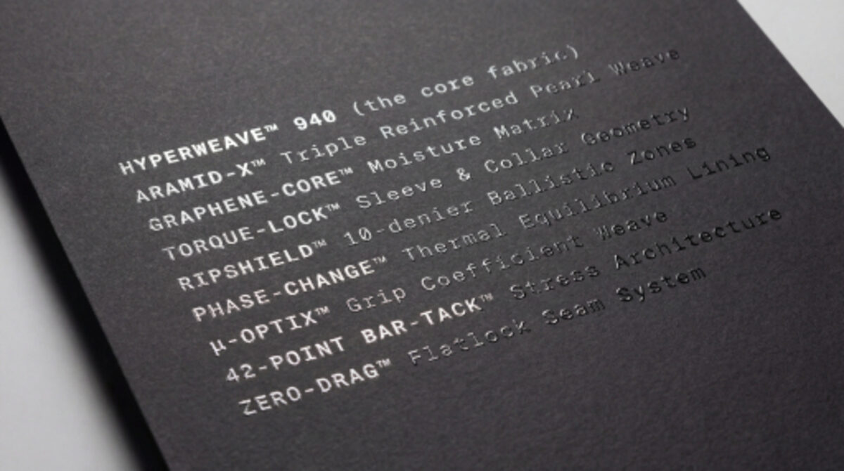 Technology spec card